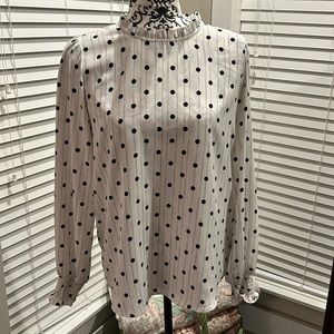 Carolina Belle Polka Dot Blouse Size m